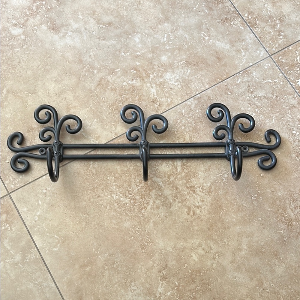 Elegant Black Wall Hook Rack